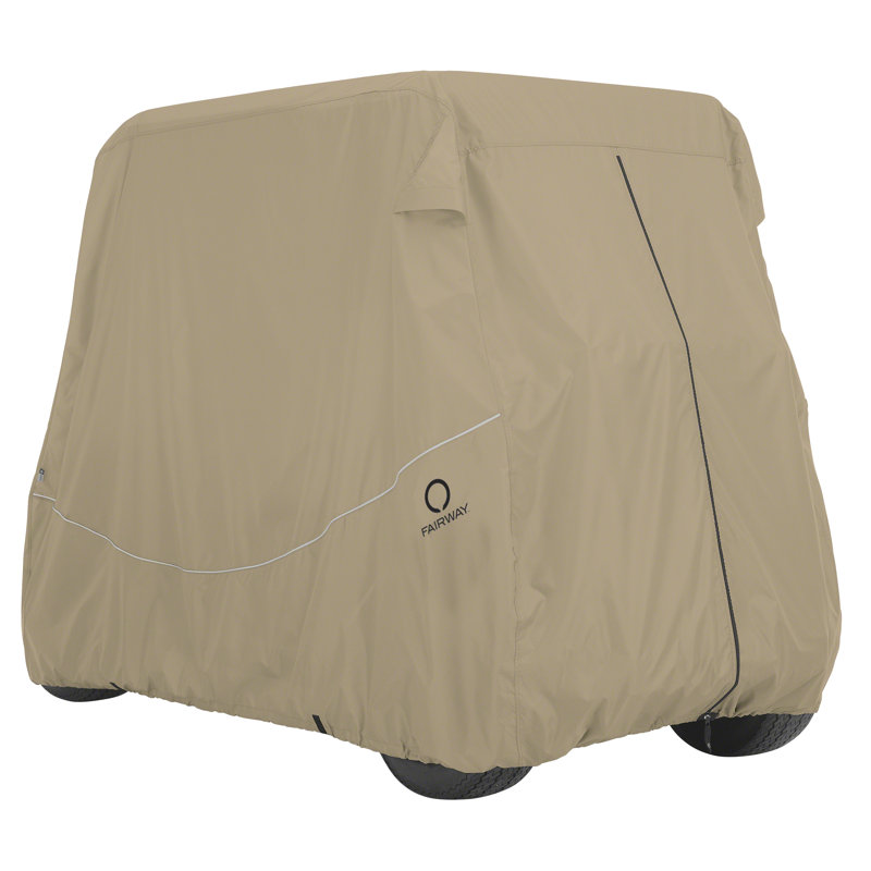 Fairway Elastic Mildew Resistant Golf Cart Cover By Classic Accessories, Black, Short