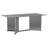 Rectangular with Glass and Steel Base Dining Table