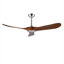 Ventilateur de plafond classique en bois massif brun avec télécommande, 52 po, homologué pour les terrasses couvertes et les salons