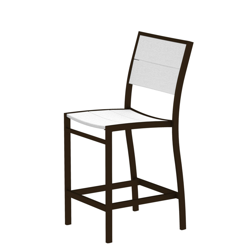 Chaise d'appoint POLYWOOD Surf City, Bronze texturé / Blanc classique