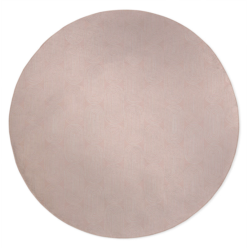 Earthy Embrace Non-Slip Outdoor Rug, Round 5'