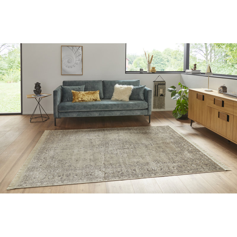 Tufted Olive Area Rug, Rectangle 195cm x 300cm