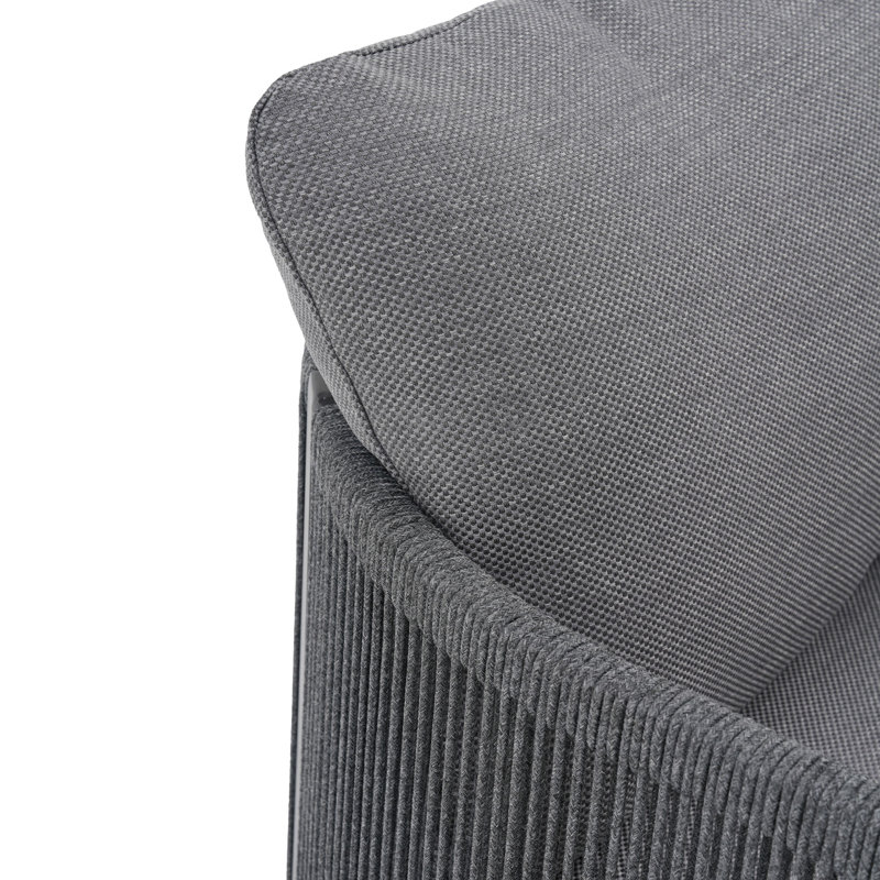 Ensemble de chaise pivotante et de table basse Holmesville, Gris