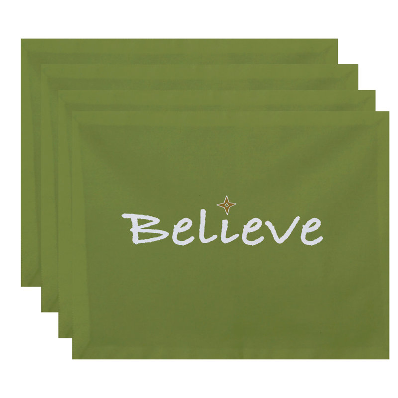 Ensemble de napperons 4 pièces Annica Believe, Vert