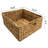 30" H x 39.38"W Half Moon Console Table With 6 Baskets and Storage Shelves, Coffee