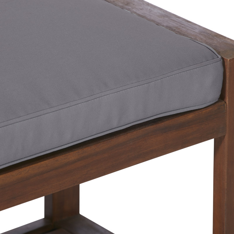Banc de pique-nique en bois Weybright, Gris