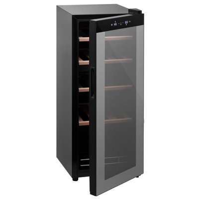 Réfrigérateur à vin pour 20 bouteilles, réfrigérateur à vin autoportant, refroidisseur à deux zones, mini-cave à température réglable de 41 65 à 65 ℉, porte en verre, pour bar de bureau à domicile, champagne blanc rouge ou vins mousseux