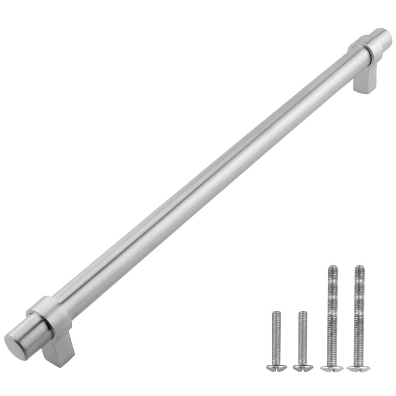 Milan Series Cabinet 10-1/8" Center to Center Bar Pull Handle, Brushed Nickel