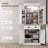 71" Kitchen Pantry Cabinet With Motion Sensor Light
