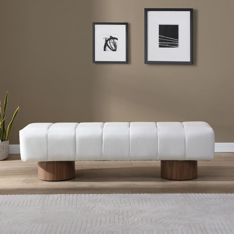 Banc de salle à manger rembourré, Beige