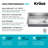 KRAUS Fairlane 25” ADA Compliant Undermount Single Bowl 18-Gauge Stainless Steel Kitchen Sink-123474586-123474588