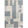 Borisas Geometric Machine Washable Polyester Area Rug in Blue/Ivory