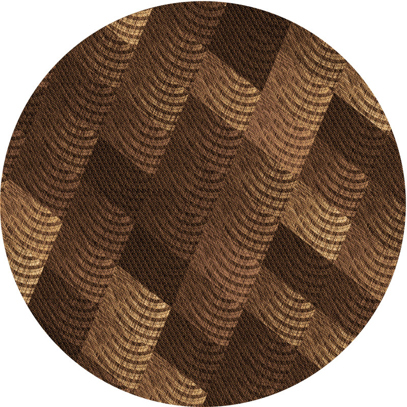 Performance Wool Abstract Indoor Rug, Round 7'0" x 7'0"