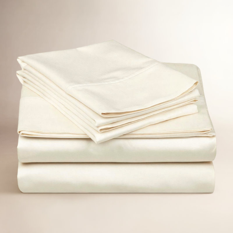 Ensemble de draps Edmont , Grand lit, Ivoire ivoire