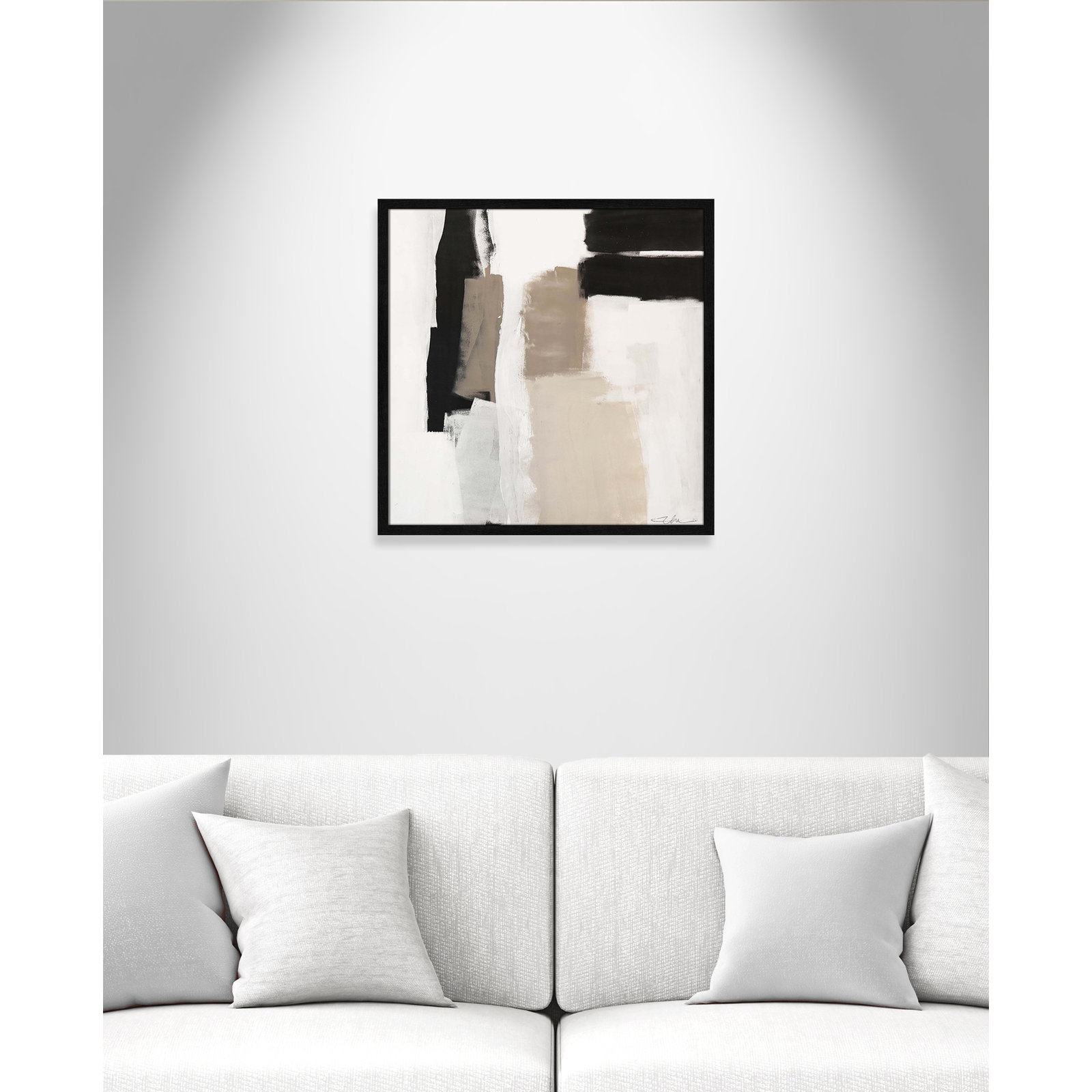 23.5" H x 23.5" W x 0.75" D, Black Slim Framed