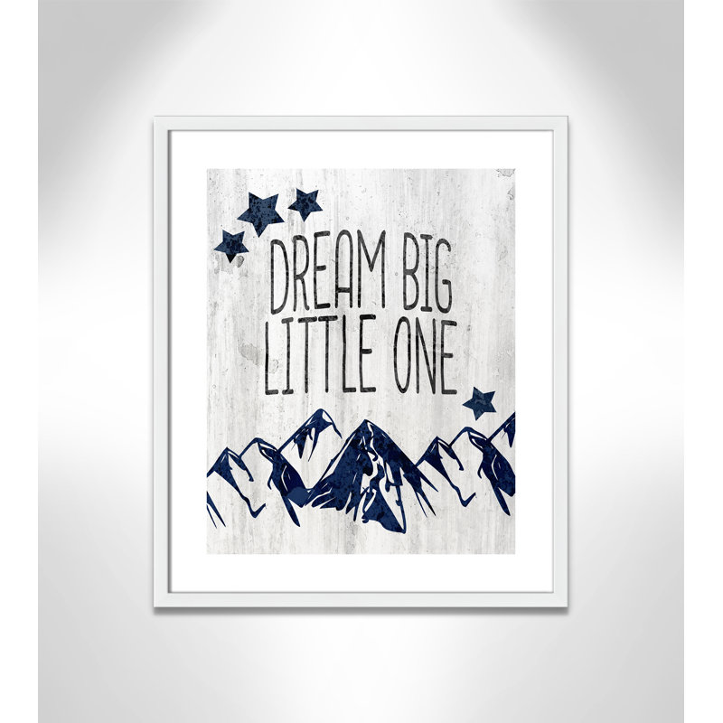 Adhésif décoratif «Dream Big Little One», H 24,5 po x l 20,5 po x P 1,18 po, Encadré de boîte blanc