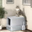 Enclosed Litter Box with Built-in Scoop
