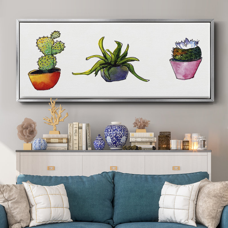 Vibrant Succulents I - Toile encadrée, H 8 po x l 20 po