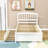Twin Size Platform Bed with Trundle and Headboard-1108293096