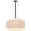 20" 6-Light Layered Handwoven Rope Drum Chandelier-236464852