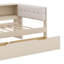 Lit plateforme simple avec tablettes, tiroirs, station de charge et tête de lit tapissier-613318125-613318124