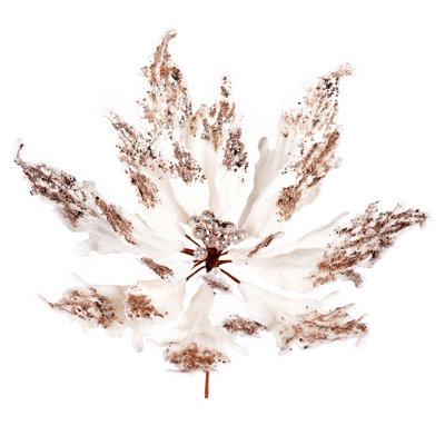 Vickerman Velvet Sequin Poinsettia Artificial Christmas Pick