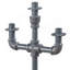Porte-bougie gris sable