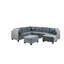 Canapé moderne modulaire modulaire 9 pièces Mobilier de salon modulaire d'angle capitonné capitonné Canapé gris en lin
