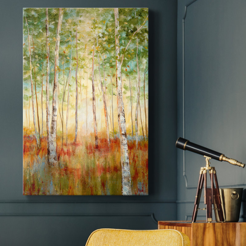 Arati " Birch Woods " by J Paul, 36" H x 24"  W x 1" D