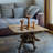 Chennai Mango Wood Candle Holders - Light Burnt-1847352282