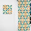 Earthy Symmetry - Rideau rétro - Velours obscurcissant - 1 panneau-107576381