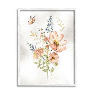 "Soft Pink Flower Sprigs" par Nan, impression sur toile
