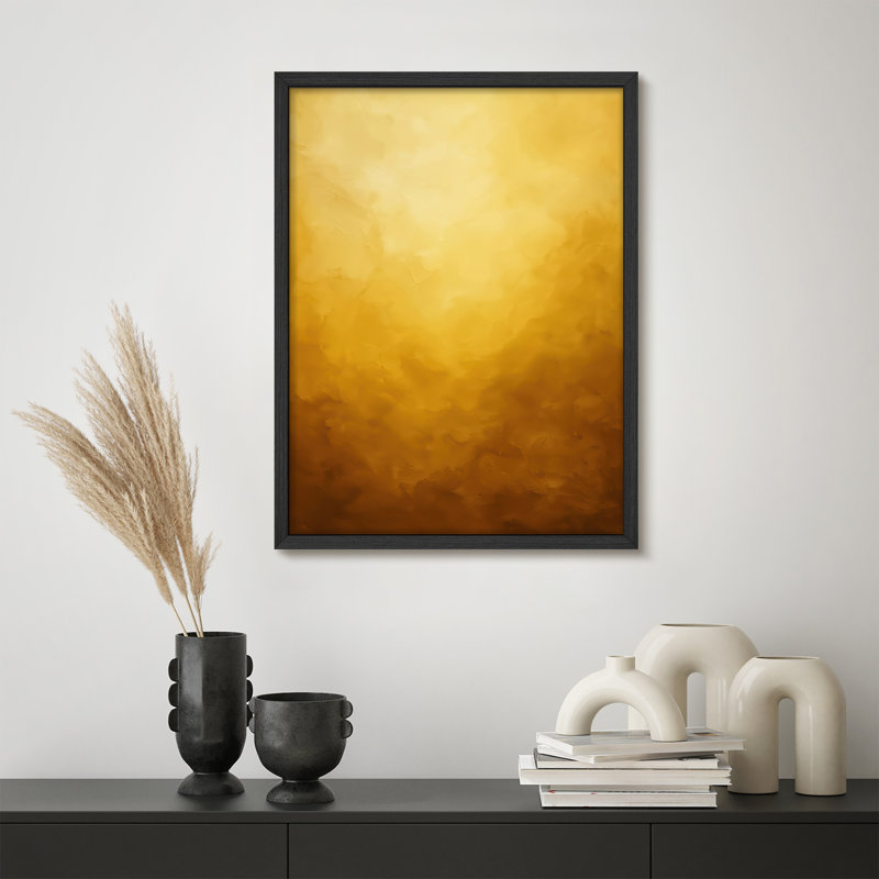 Reproduction d'art encadrée abstraite pour décoration intérieure moderne, H 14 po x l 11 po, Noir