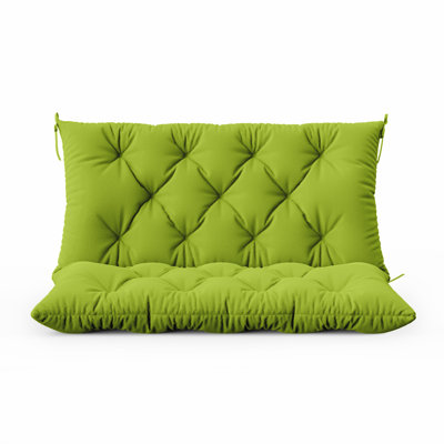 Outdoor 5" Bench Cushion For 2-3 Seaters, Porch Waterproof Swing Cushion With Backrest