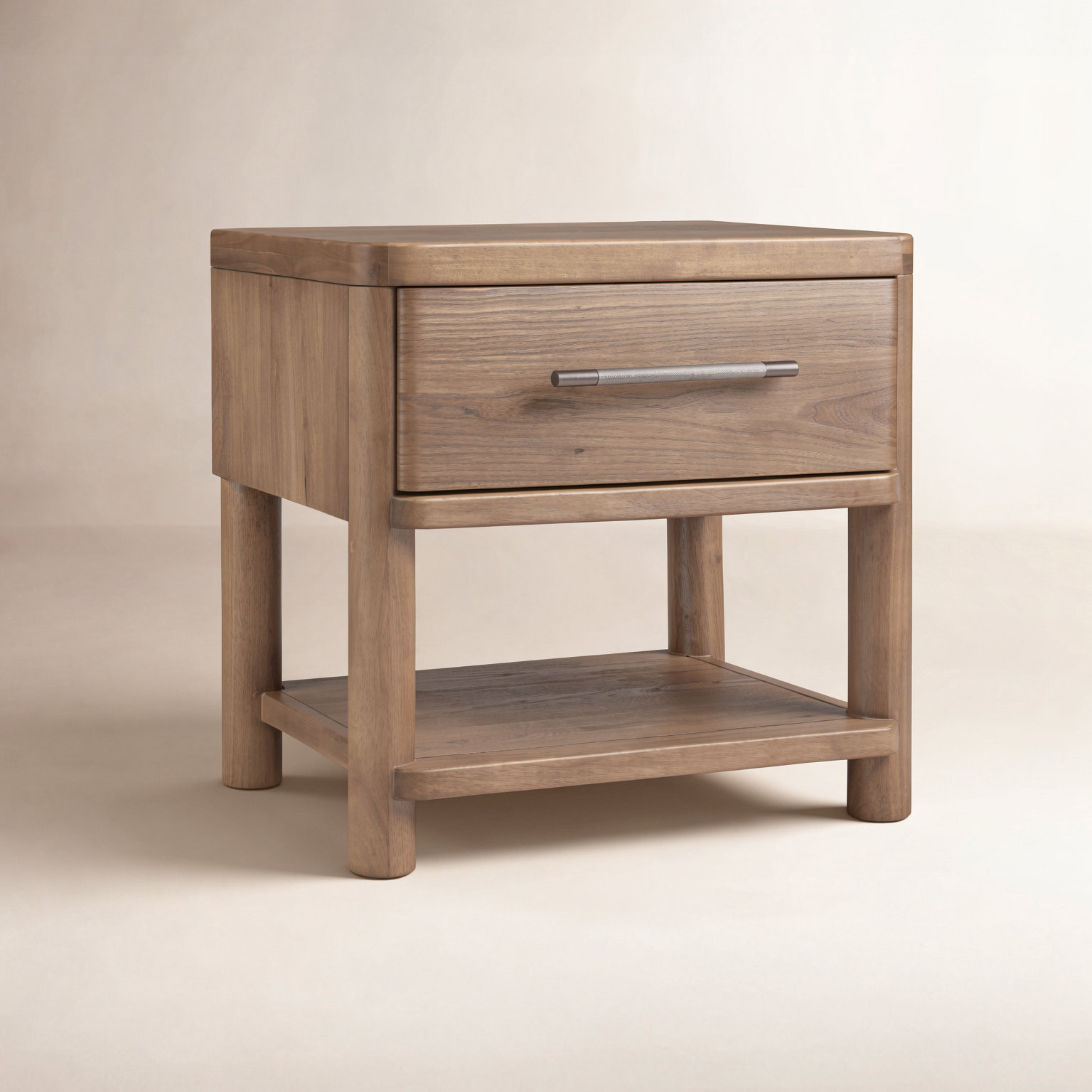 1-Drawer Acacia Nightstand