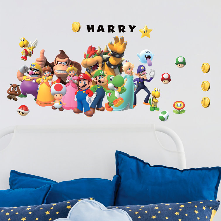 BOWSER Super Mario Bros Decal Removable WALL STICKER Home Decor Art Kids  Bedroom