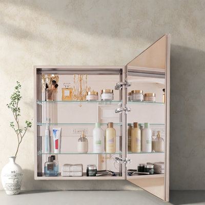 Led Medicine Cabinets, Aluminum 24 X 30 Modern Storage For Home Bathroom