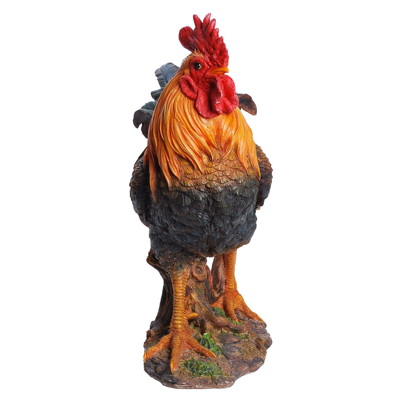 Statue coq, Multicolore