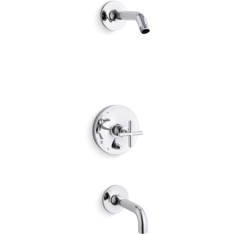 Purist Shower Faucet, Polished Chrome, Cross