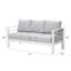 Ensemble de conversation 3 pièces pour patio moderne en aluminium, canapé 5 places avec lumière épaisse et table basse-1482192091