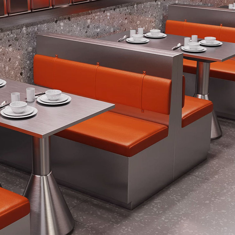 Banc rembourré en similicuir de style industriel
