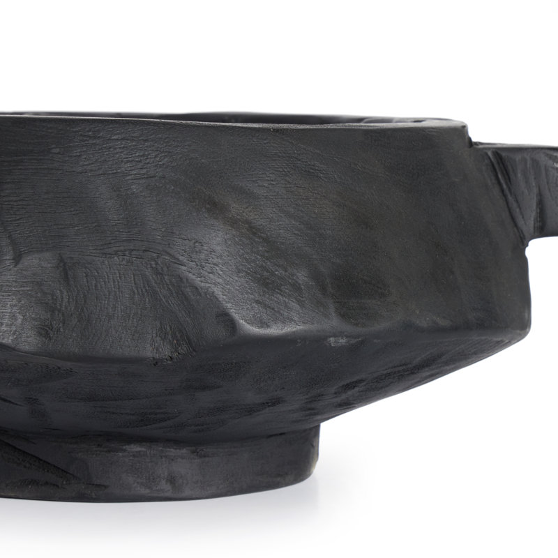 Shaw Wood Decorative Bowl, Black