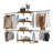 Heavy Duty Walk In Closet Organizers Garment Clothes Rack With 10 Hooks & 4 Expandable Hanger Rods-1991854551