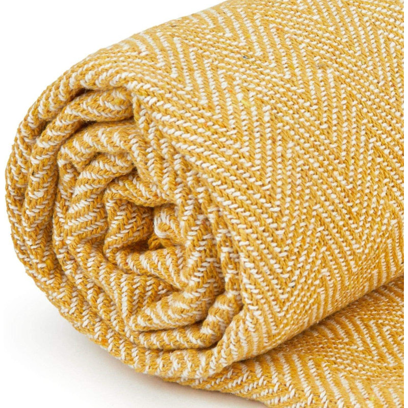 Emestina Throw, Yellow, 228cm W x 254cm L