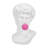 Sculptural Resin Greek God Head Figurine for Home Decor - Decorative Object Statue with Gum Accent for Living Room Decoration - 13", White & Pink