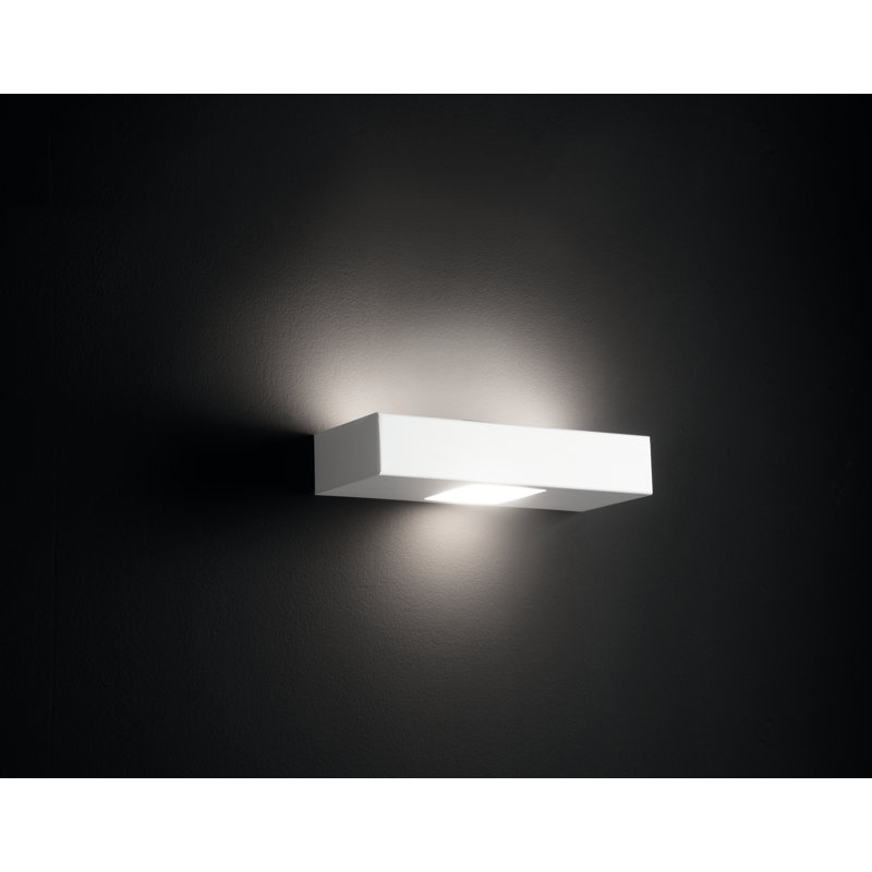 Sandlin 1 - Light LED Hardwired White Flush Mounted Sconce, 1
