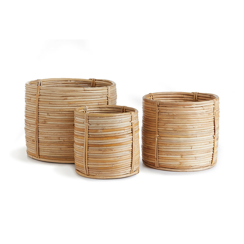 Ensemble de 3 paniers en rotin Kamal