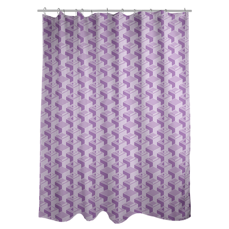 Rideau de douche simple classic skyscrapers, Violet