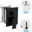 Système de douche carré noir mat 10 fonctions à double fonction avec soupape d'échaudage, pluies réglables à 360 ° et têtes de fixation à jet portatif, finition, protection, buse facile à nettoyer,