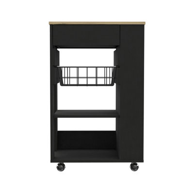Blosson Kitchen Cart - White Light Oak